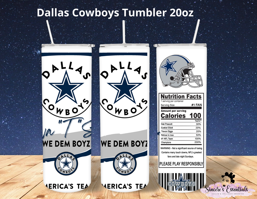 Dallas Cowboys NFL Team Logo 30 oz Tumbler